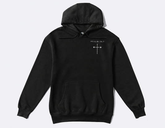 Psalm 28:7 Strength & Shield Christian Hoodie
