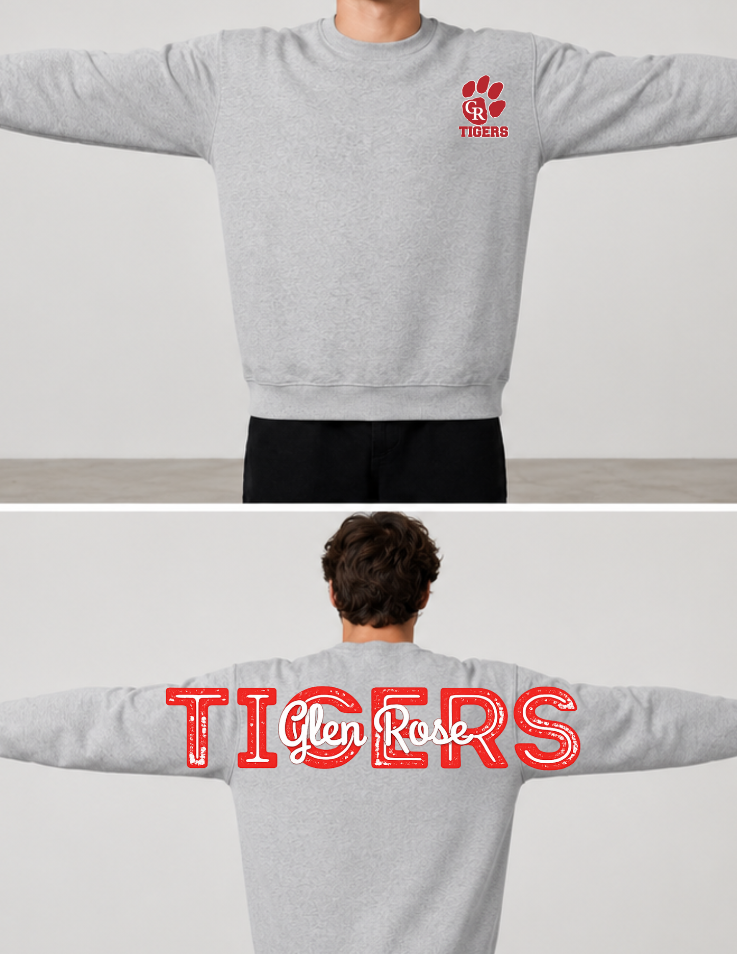 Hometown School Spirit Crewneck | Custom Mascot Sweatshirt