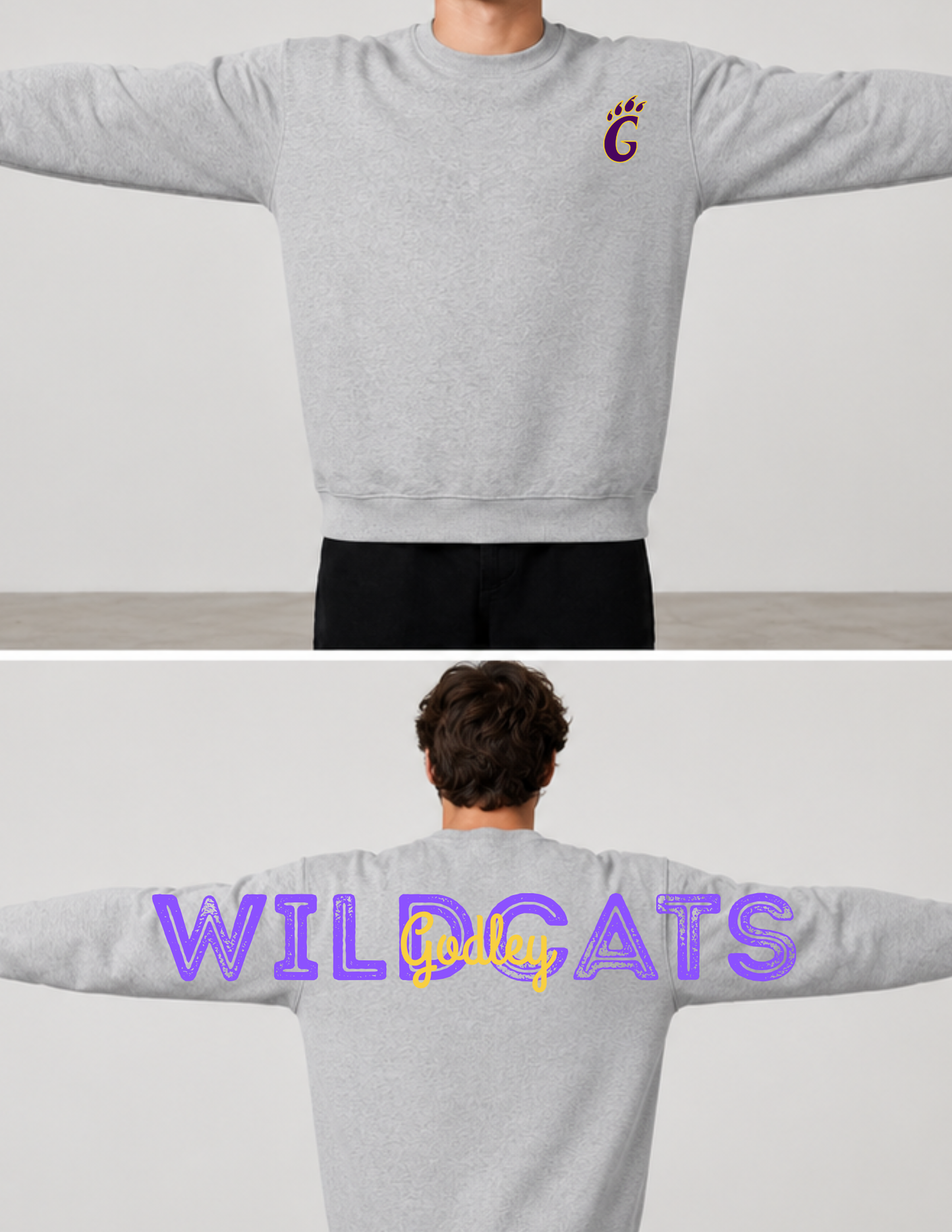 Hometown School Spirit Crewneck | Custom Mascot Sweatshirt