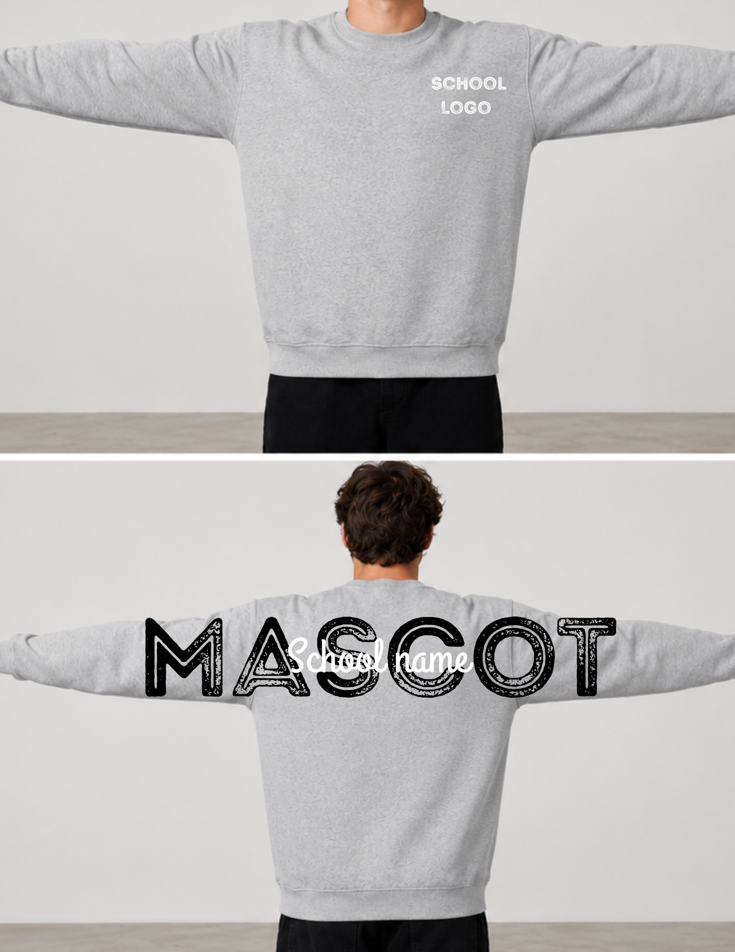 Hometown School Spirit Crewneck | Custom Mascot Sweatshirt